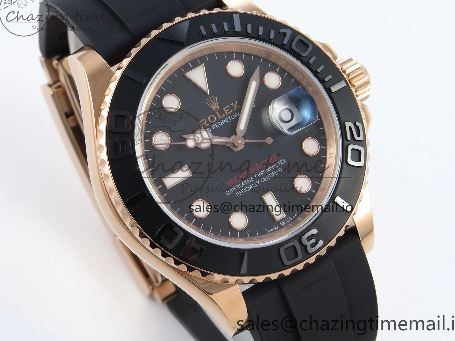 MiroTime 0303 Yacht-Master 40mm 126655 EWEF Best Edition Black Dial on Oysterflex Strap A Sophisticated 787